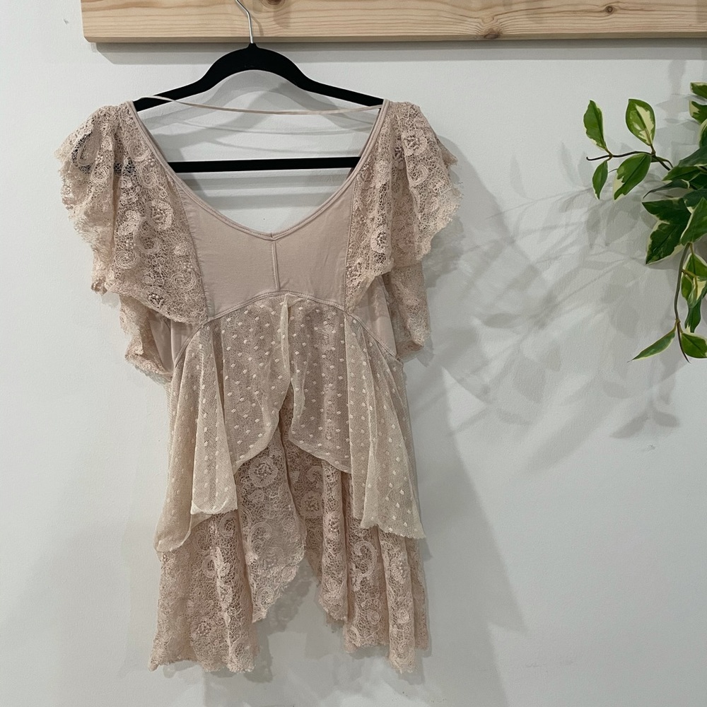Free People lace flowy tunic top Small - Picture 4 of 6